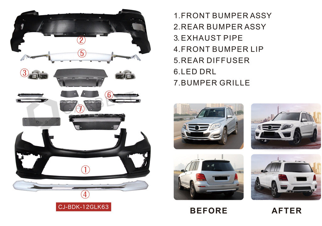 AMG Full Body Kit for Mercedes GLK сlass X204 2008-2015 - image 25