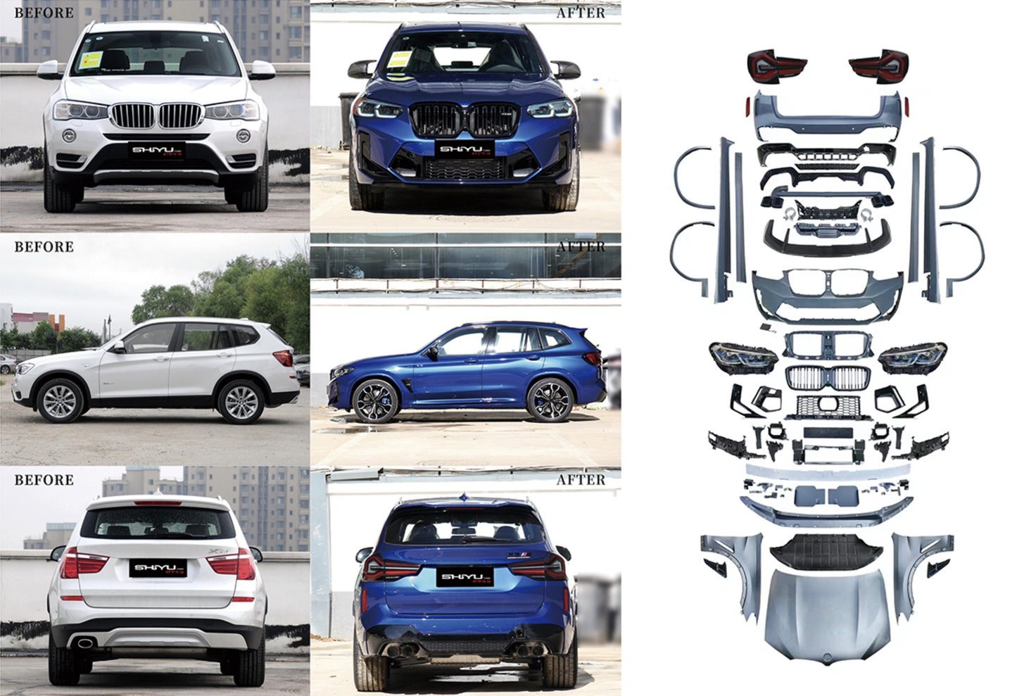 Facelift Kit to X3M F97 2024 for BMW X3 F25 2011-2018 - image 71