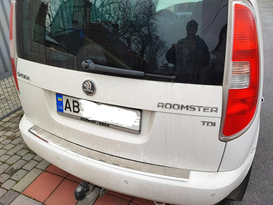 Rear bumper (stainless) for Skoda Roomster 2006-2015 - image 1