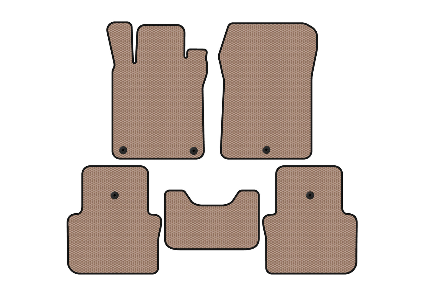 Rubber floor mats Carsuit (SD, beige) for Acura TLX 2014-2020 - image 1