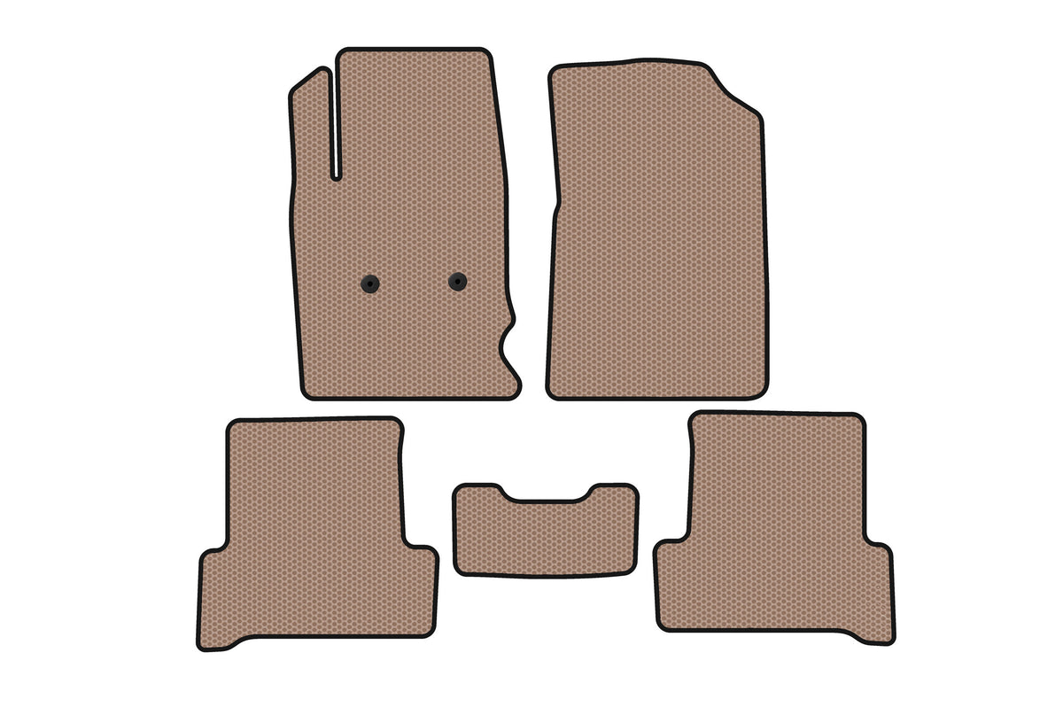Rubber Floor Mats Carsuit (Beige) for Chevrolet Colorado 2012–2022 2012-2022 - image 1