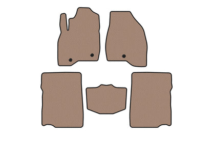 Rubber floor mats Carsuit (2017-2019, 2nd row, 7-seater, beige) for Ford Explorer 2011-2019 - image 1