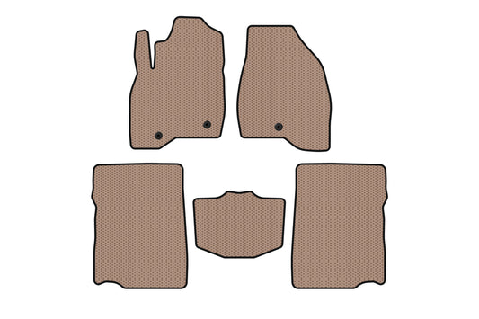 Rubber floor mats Carsuit (2017-2019, 2nd row, 7-seater, beige) for Ford Explorer 2011-2019 - image 1