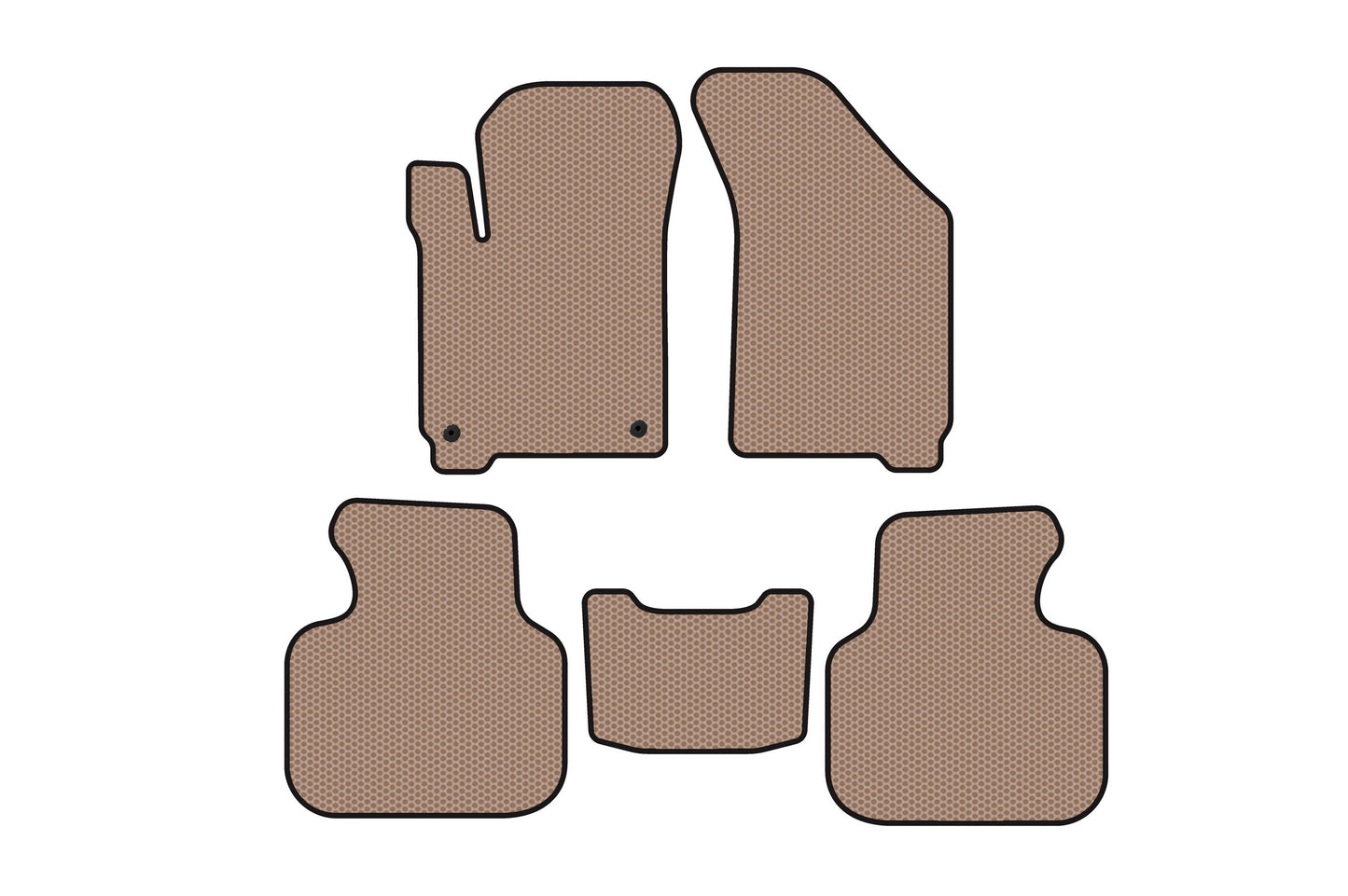 Rubber floor mats Carsuit (2008-2011, beige) for Dodge Journey 2008-2020 - image 1