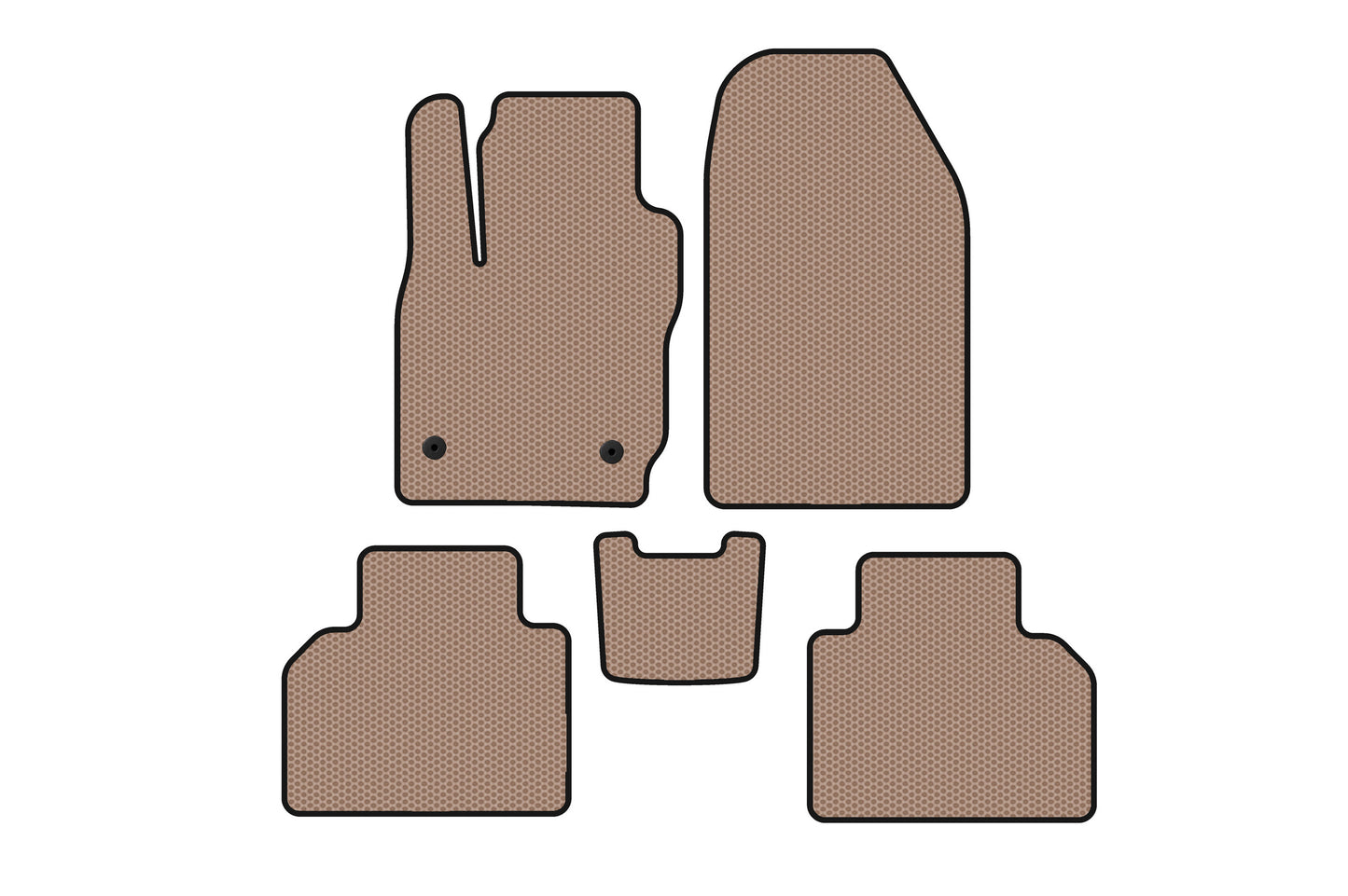 Rubber Floor Mats Carsuit (Beige) for Ford Courier 2014-2023 - image 1