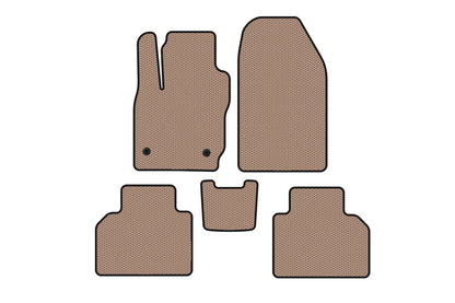 Rubber Floor Mats Carsuit (Beige) for Ford Courier 2014-2023 - image 1