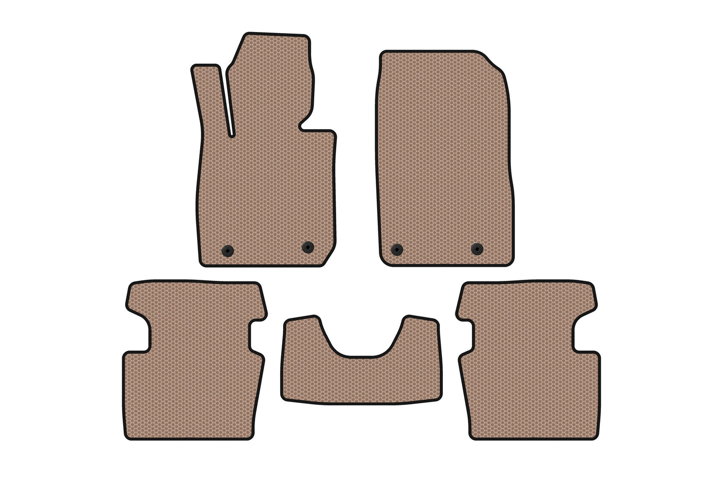 Rubber floor mats Carsuit (2018+, beige) for Mazda CX-3 2015- - image 1