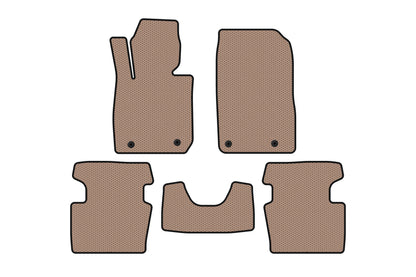 Rubber floor mats Carsuit (2018+, beige) for Mazda CX-3 2015- - image 1