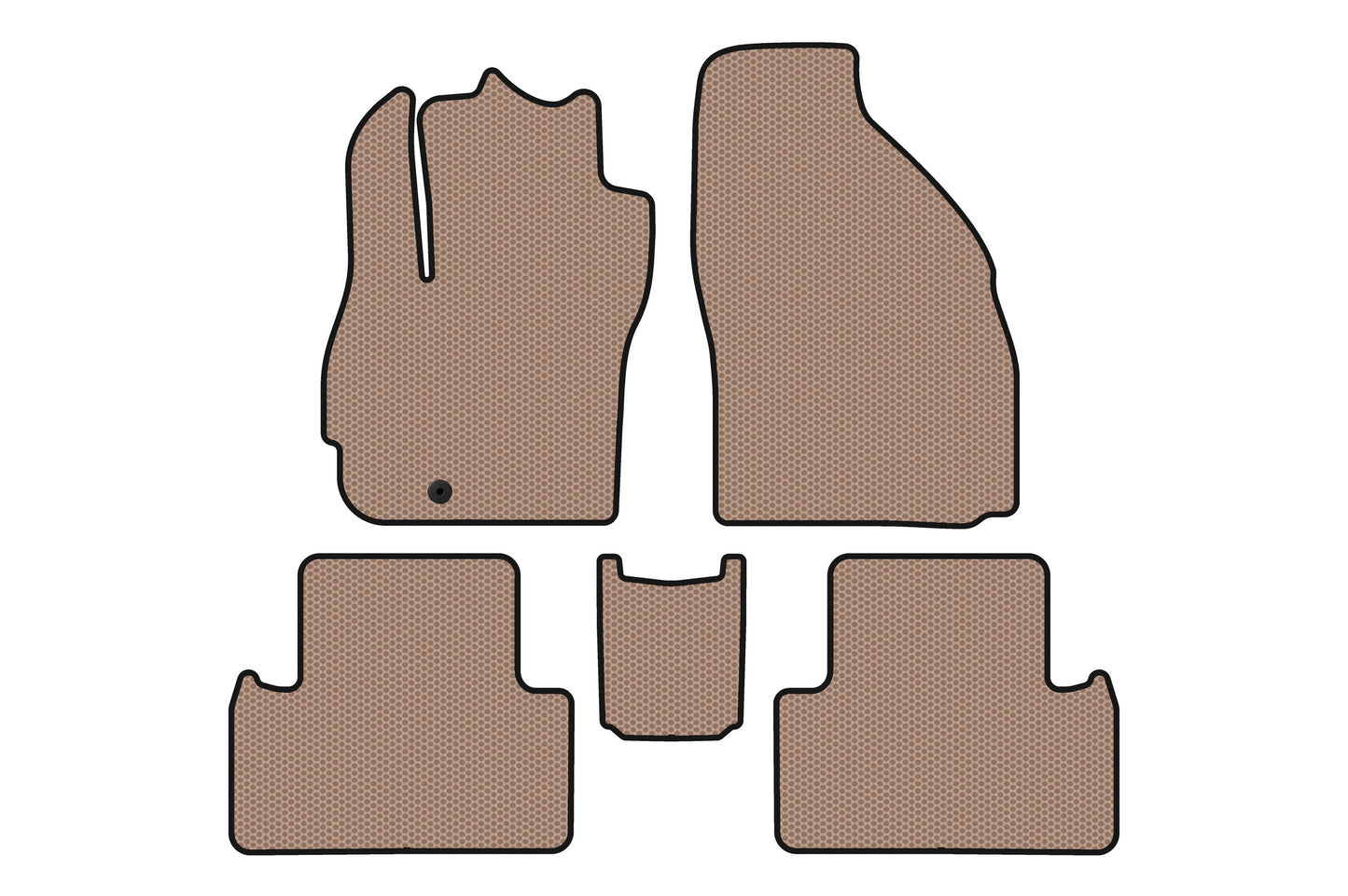 Rubber floor mats Carsuit (2 rows, 7-seater, beige) for Mazda 5 2005-2009 - image 1