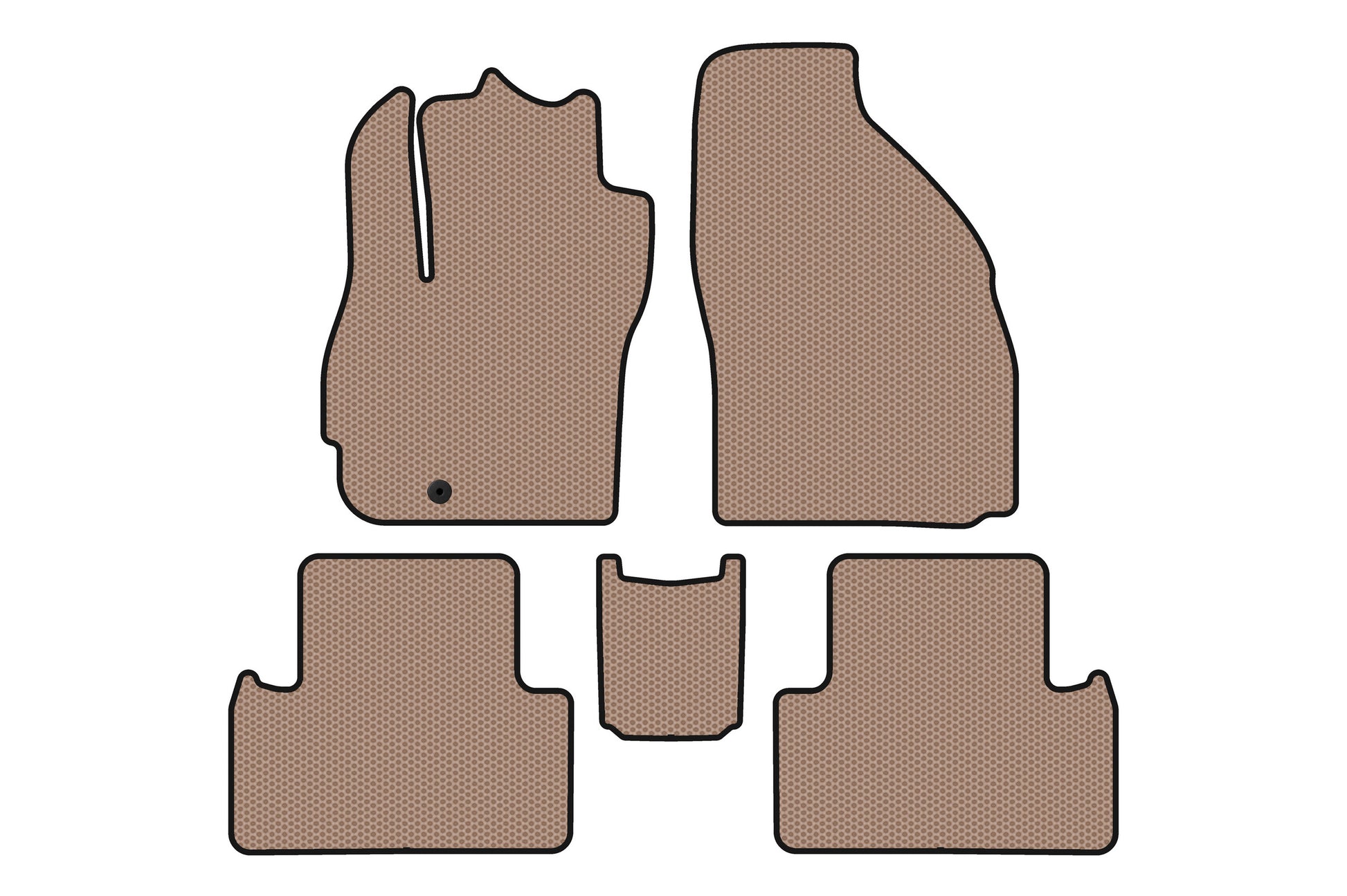 Rubber floor mats Carsuit (2 rows, 7-seater, beige) for Mazda 5 2005-2009 - image 1