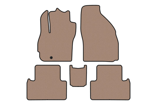 Rubber floor mats Carsuit (2 rows, 7-seater, beige) for Mazda 5 2005-2009 - image 1