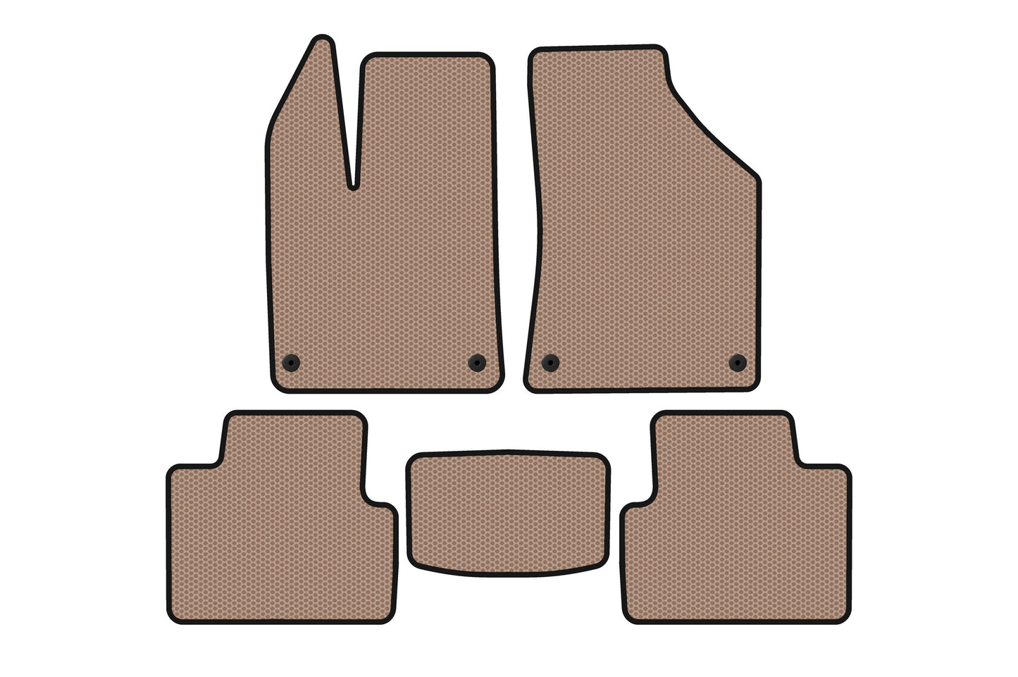 Rubber Floor Mats Carsuit (Beige) for Chrysler 200 I 2010-2014 - image 1