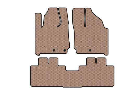 Rubber Floor Mats Carsuit (beige) for Cadillac SRX 2010-2016 - image 1