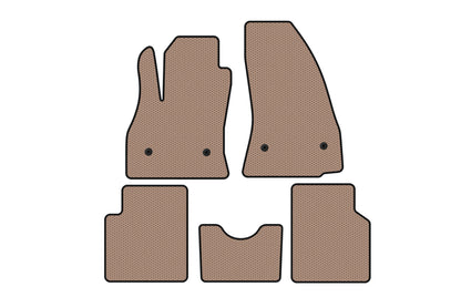 Rubber floor mats Carsuit (for 500L, beige) for Fiat 500/500L 2013-2022 - image 1