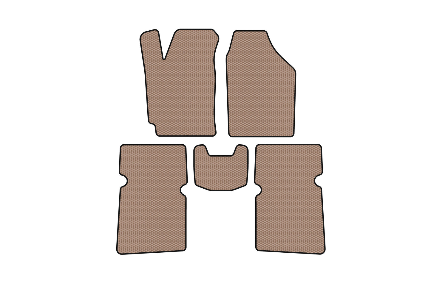 Rubber floor mats Carsuit (SD, beige) for JAC J5 2011-2019 - image 1
