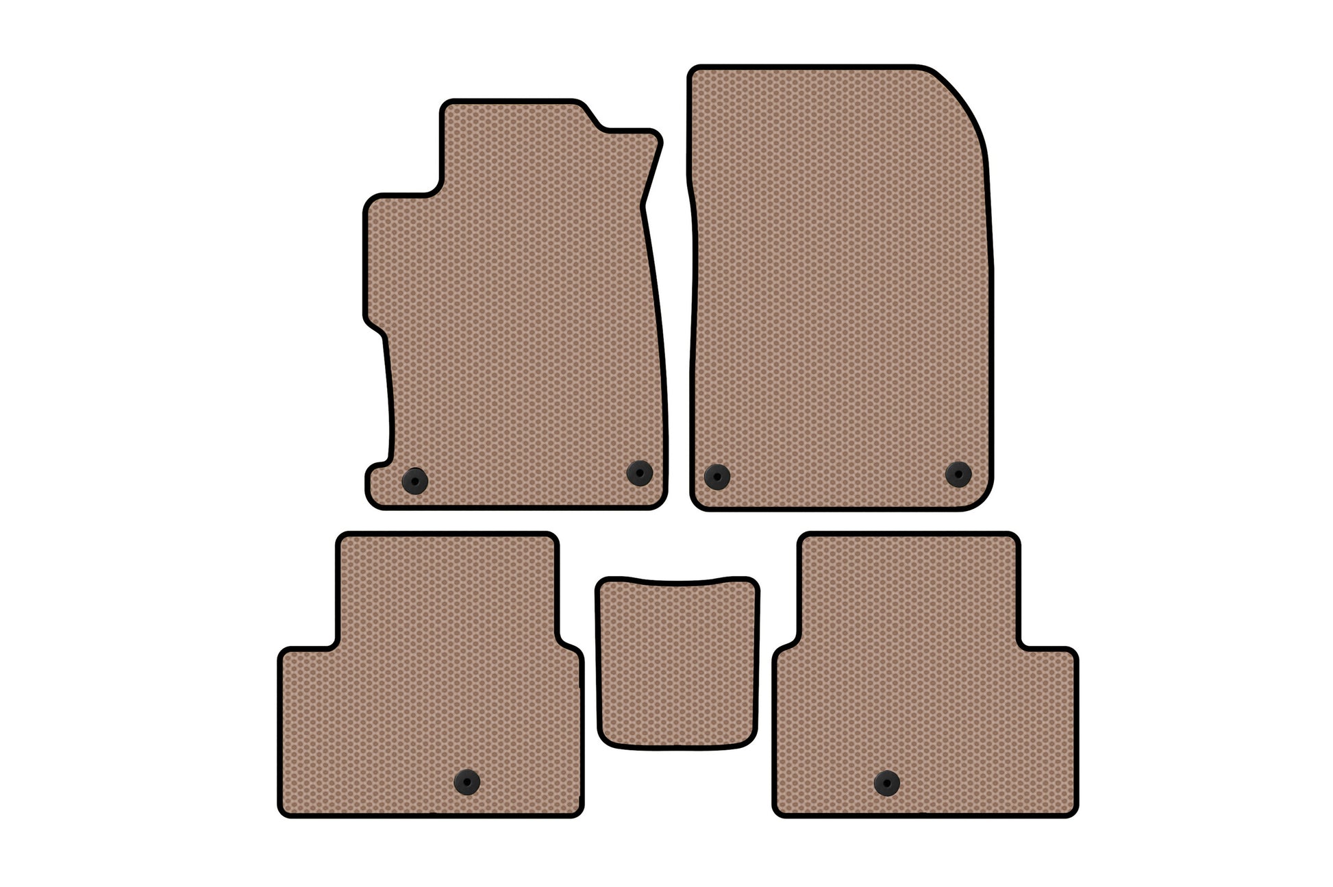 Rubber floor mats Carsuit (2012-2015, beige) for Acura ILX 2012-2022 - image 1