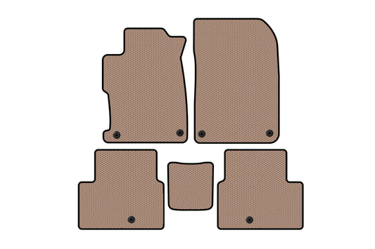 Rubber floor mats Carsuit (2012-2015, beige) for Acura ILX 2012-2022 - image 1