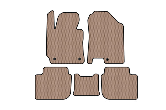 Rubber floor mats Carsuit (SD, beige) for Kia Cerato 3 2013-2018 - image 1