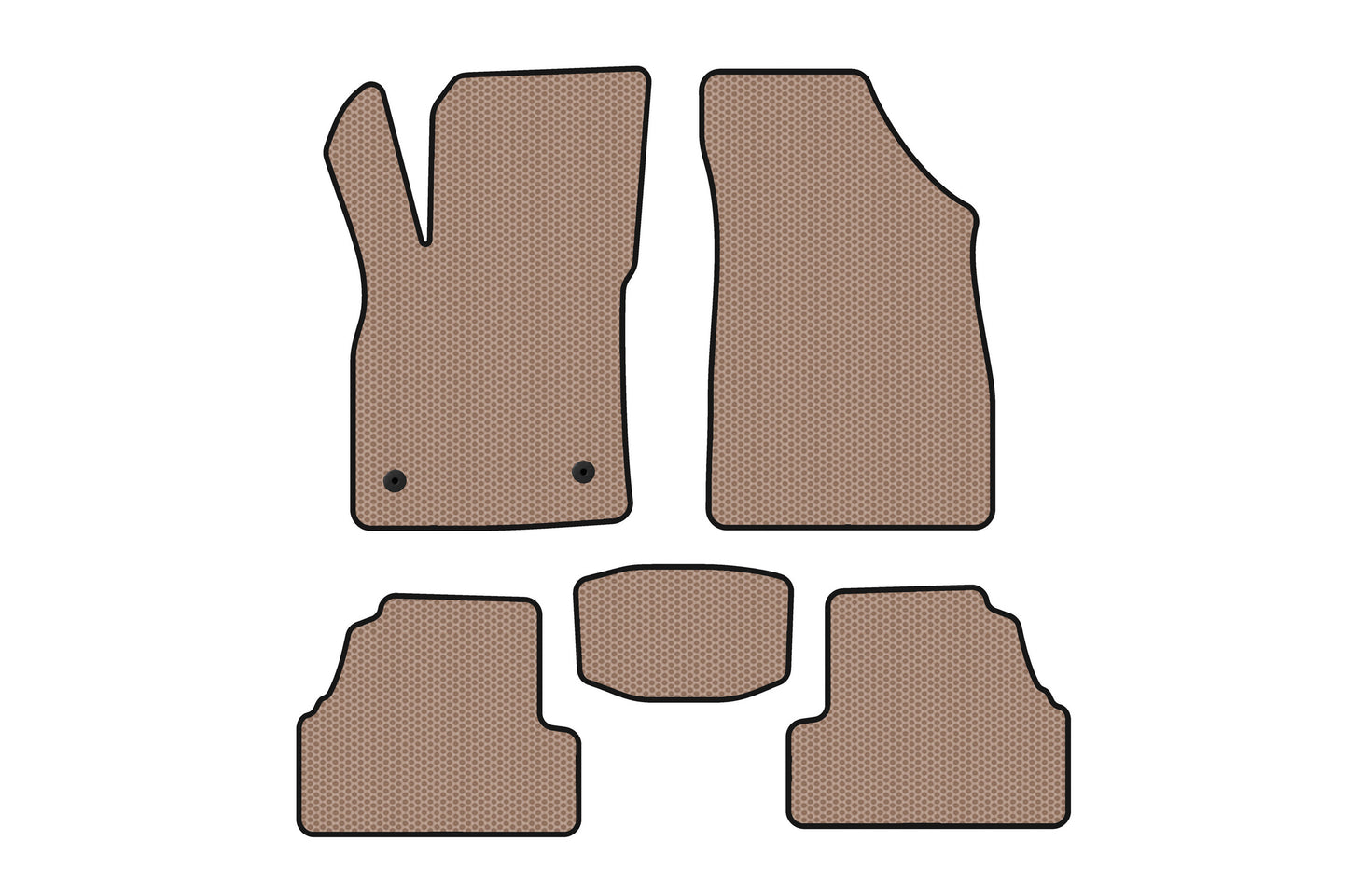 Rubber floor mats Carsuit (2019-2023, beige) for Chevrolet Trax 2012-2023 - image 1