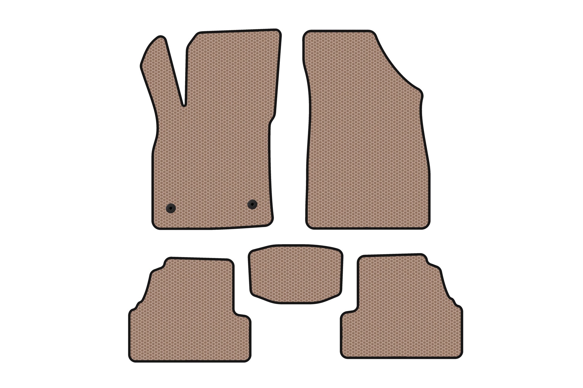 Rubber floor mats Carsuit (2019-2023, beige) for Chevrolet Trax 2012-2023 - image 1