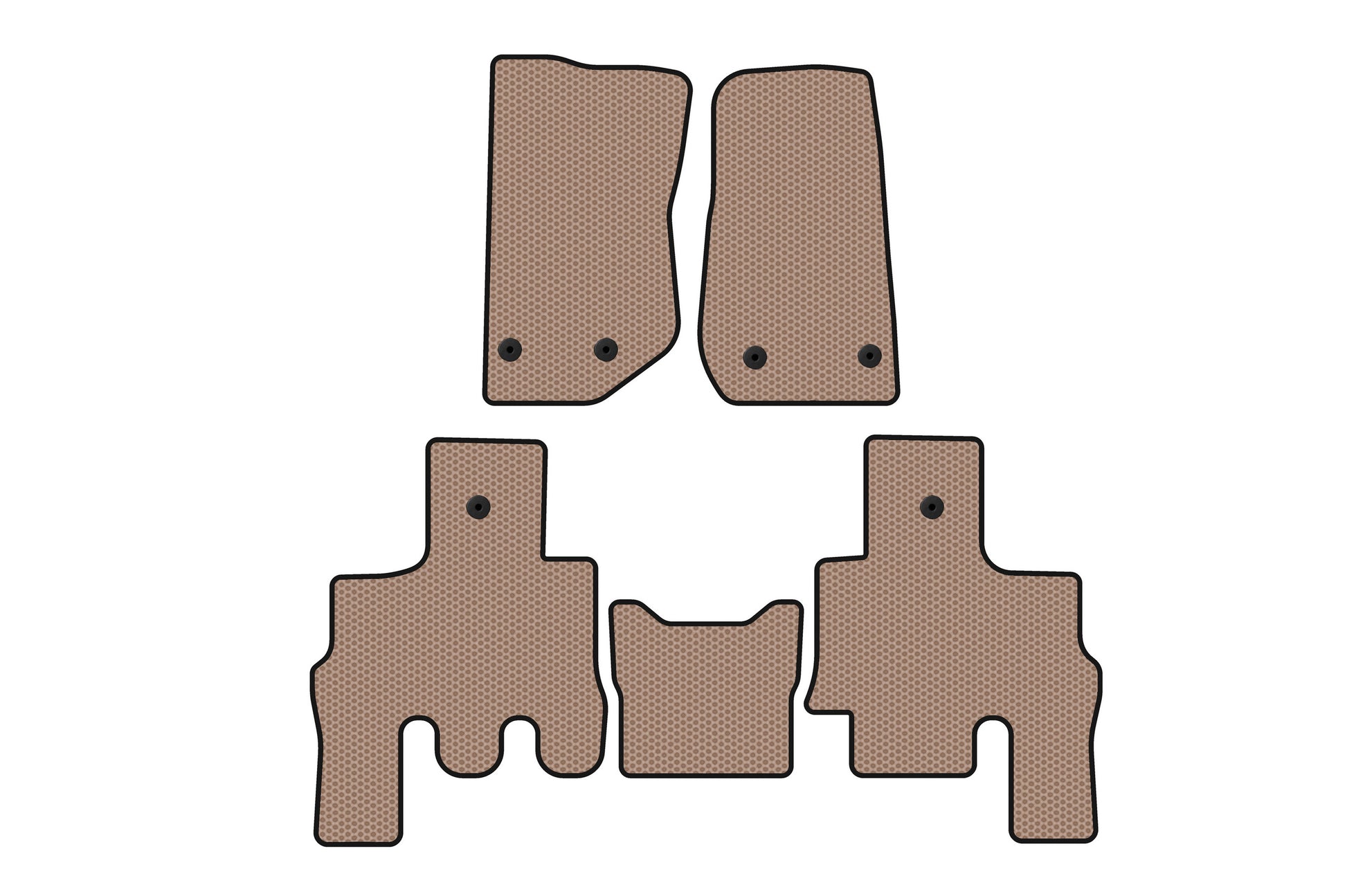 Rubber Floor Mats Carsuit (Beige) for Jeep Wrangler 2007-2017 - image 1