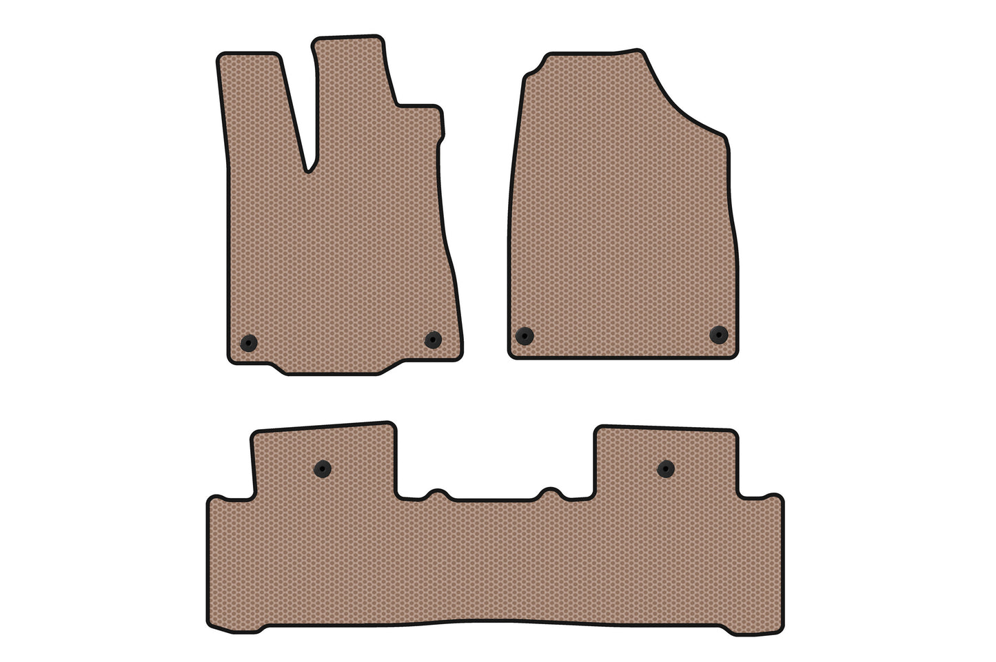 Rubber floor mats Carsuit (2 rows, beige) for Acura MDX 2013-2020 - image 1