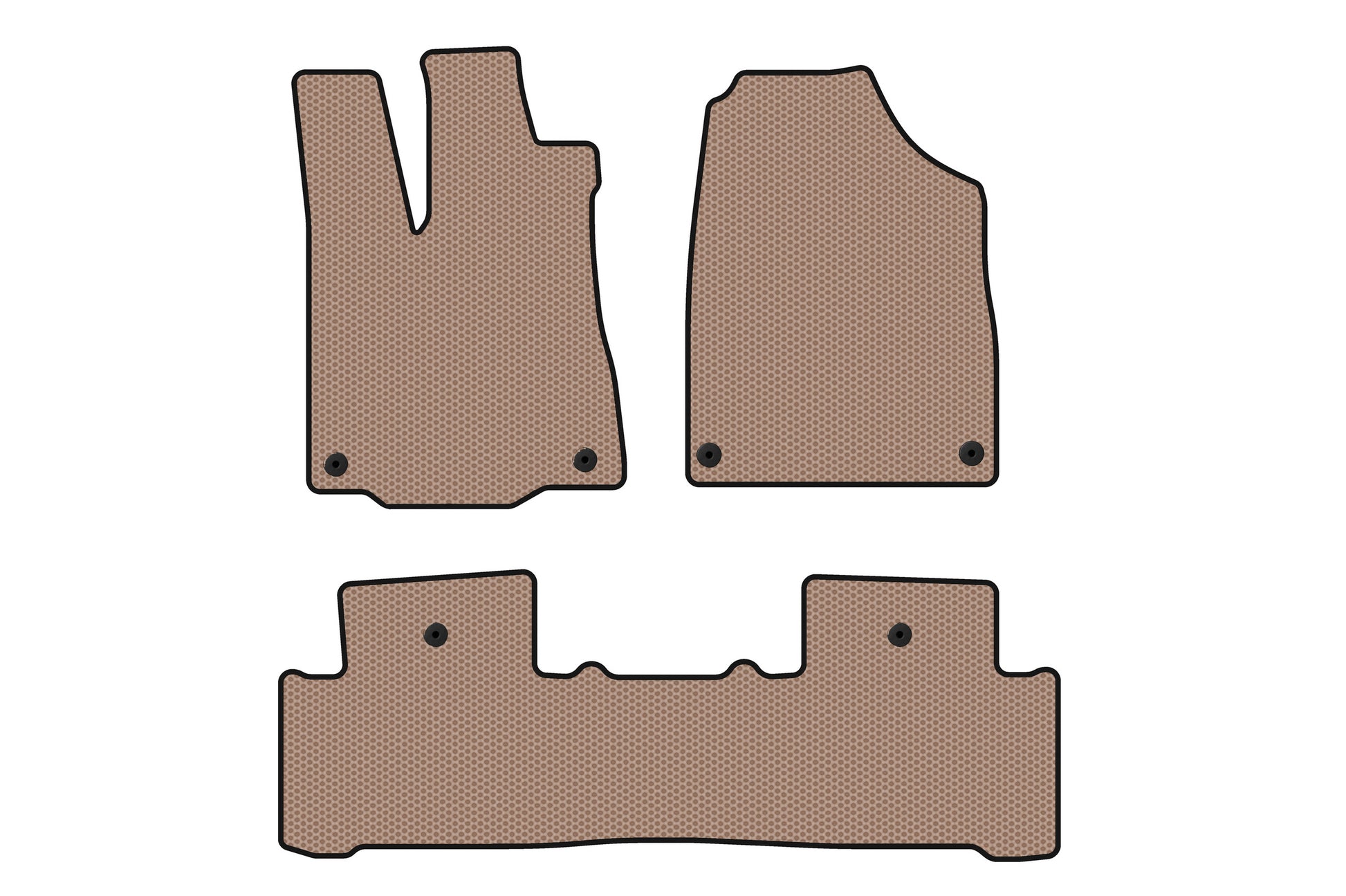 Rubber floor mats Carsuit (2 rows, beige) for Acura MDX 2013-2020 - image 1
