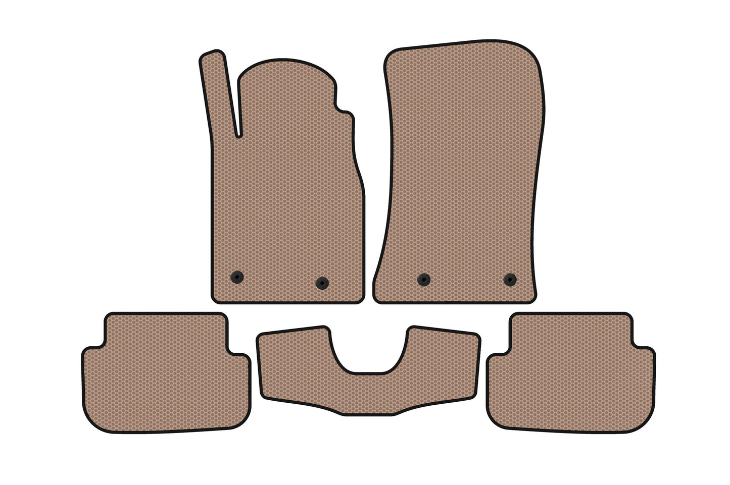 Rubber Floor Mats Carsuit (Beige) for Chevrolet Camaro 2009-2015 - image 1