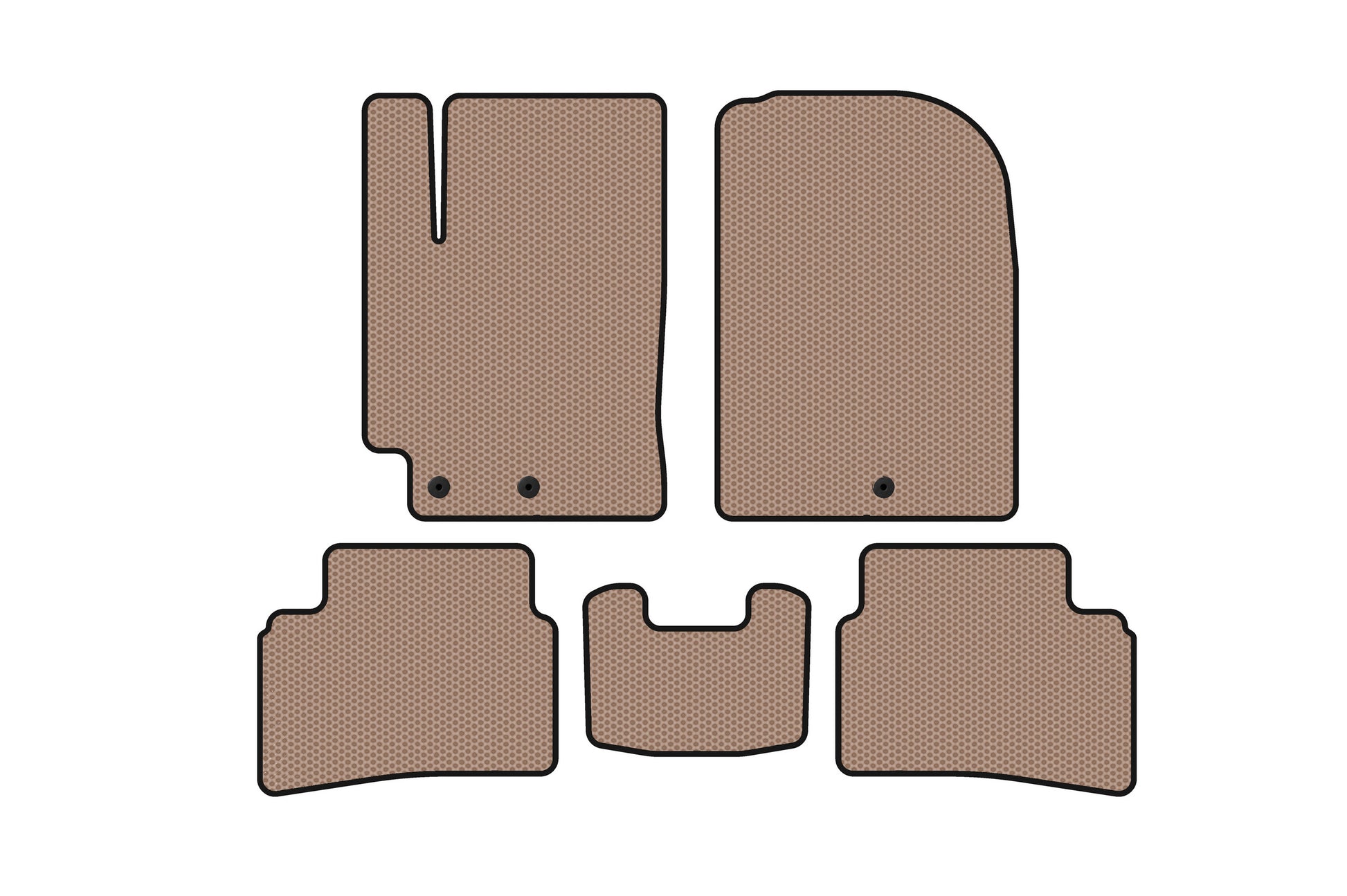 Rubber floor mats Carsuit (2019+, beige) for Kia Stonic 2017- - image 1
