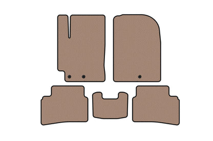Rubber floor mats Carsuit (2019+, beige) for Kia Stonic 2017- - image 1