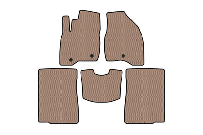 Rubber floor mats Carsuit (2015-2017, 2 rows, 7-seater, beige) for Ford Explorer 2011-2019 - image 1