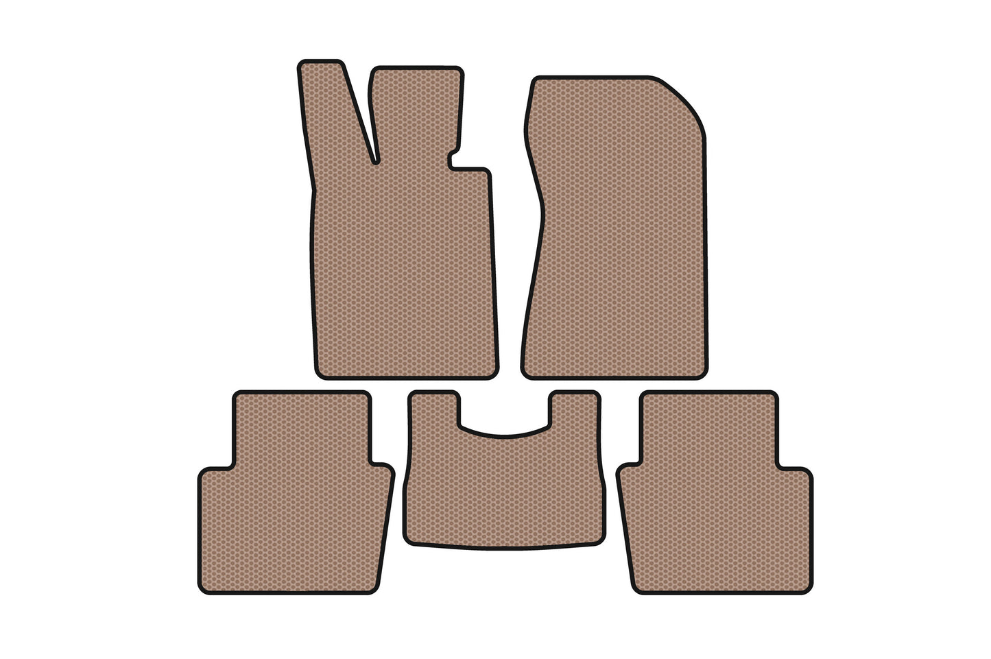 Rubber Floor Mats Carsuit (Beige) for Honda Legend 2004-2012 - image 1