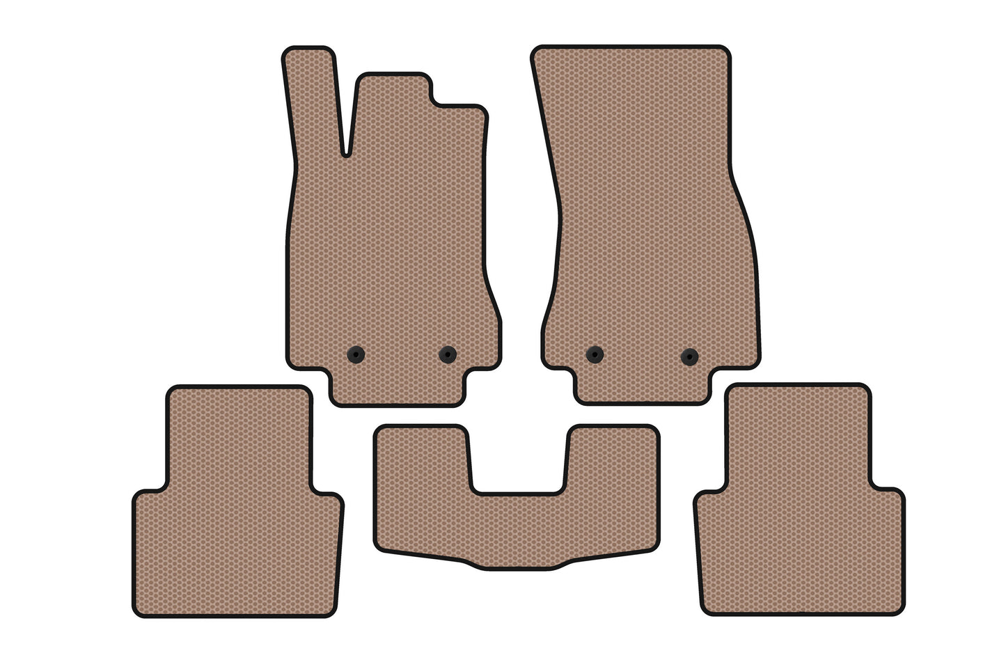 Rubber Floor Mats Carsuit (Beige) for Jaguar XF 2009-2016 - image 1