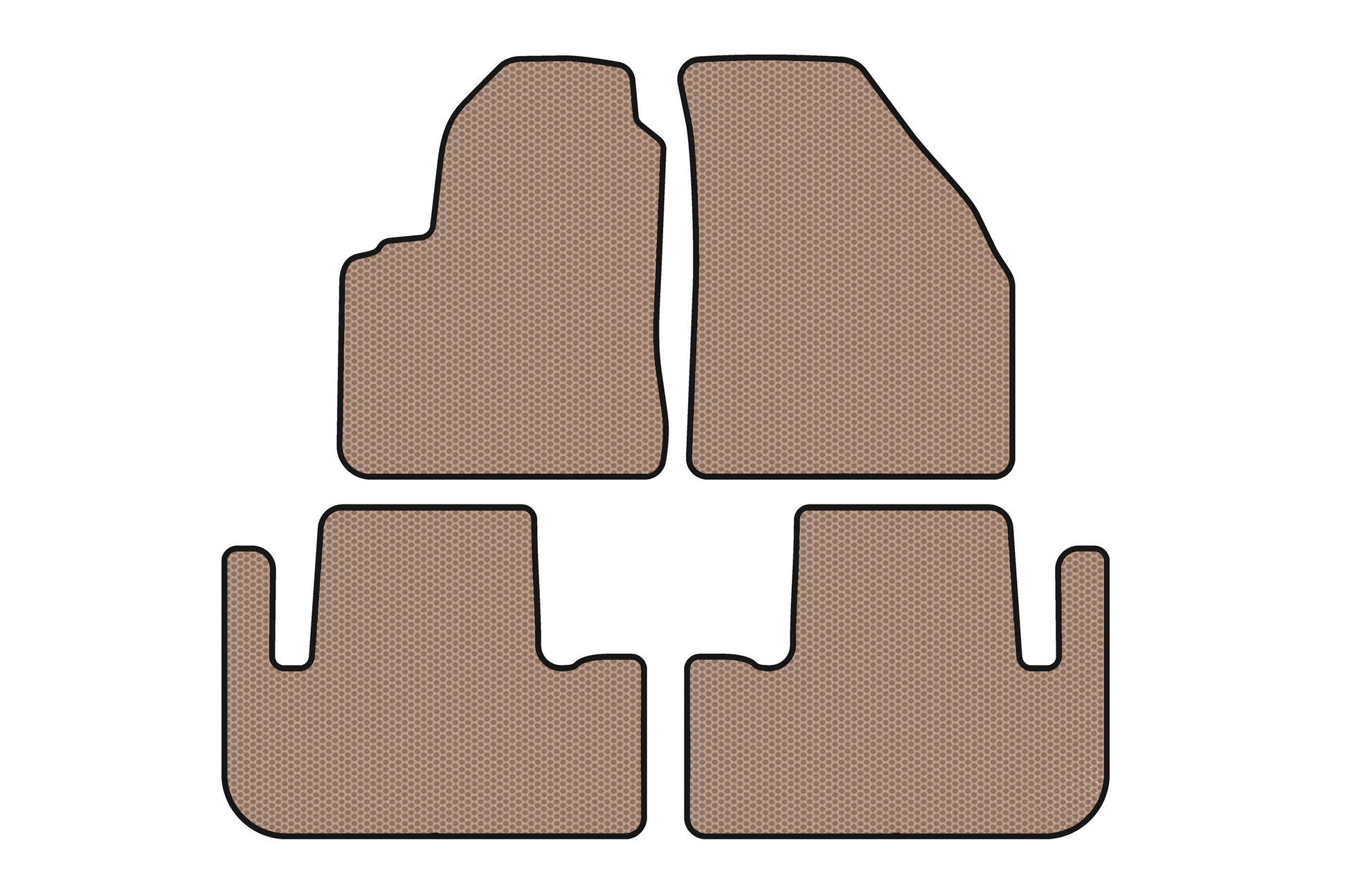 Rubber Floor Mats Carsuit (Beige) for Chevrolet Tacuma/Rezzo 2000-2008 - image 1