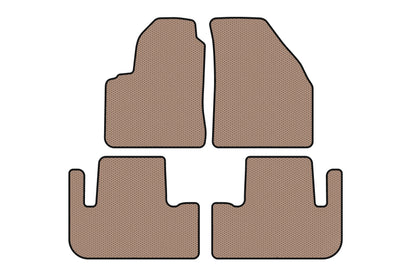Rubber Floor Mats Carsuit (Beige) for Chevrolet Tacuma/Rezzo 2000-2008 - image 1