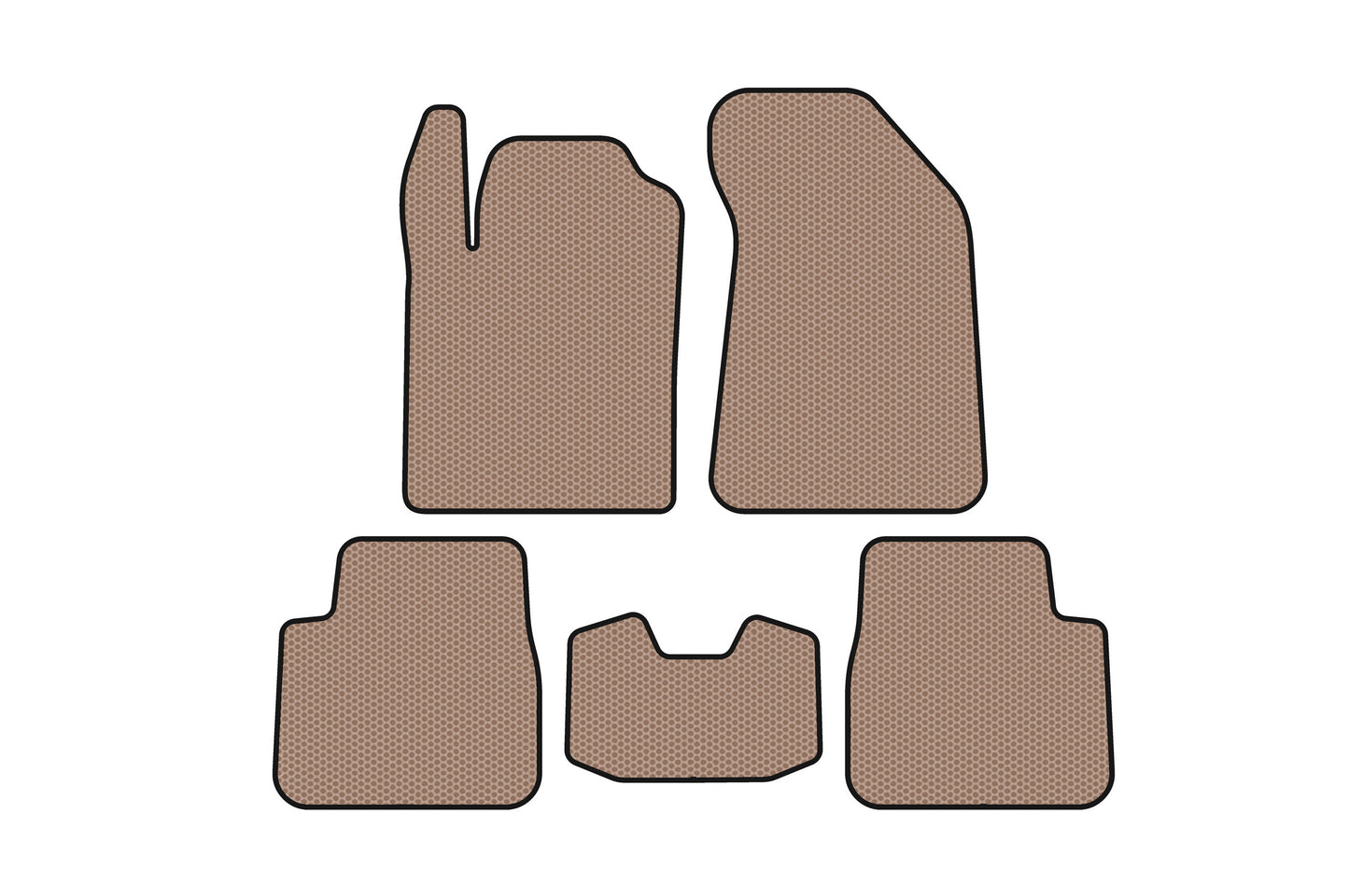 Rubber Floor Mats Carsuit (Beige) for Lancia Delta 2008-2014 - image 1
