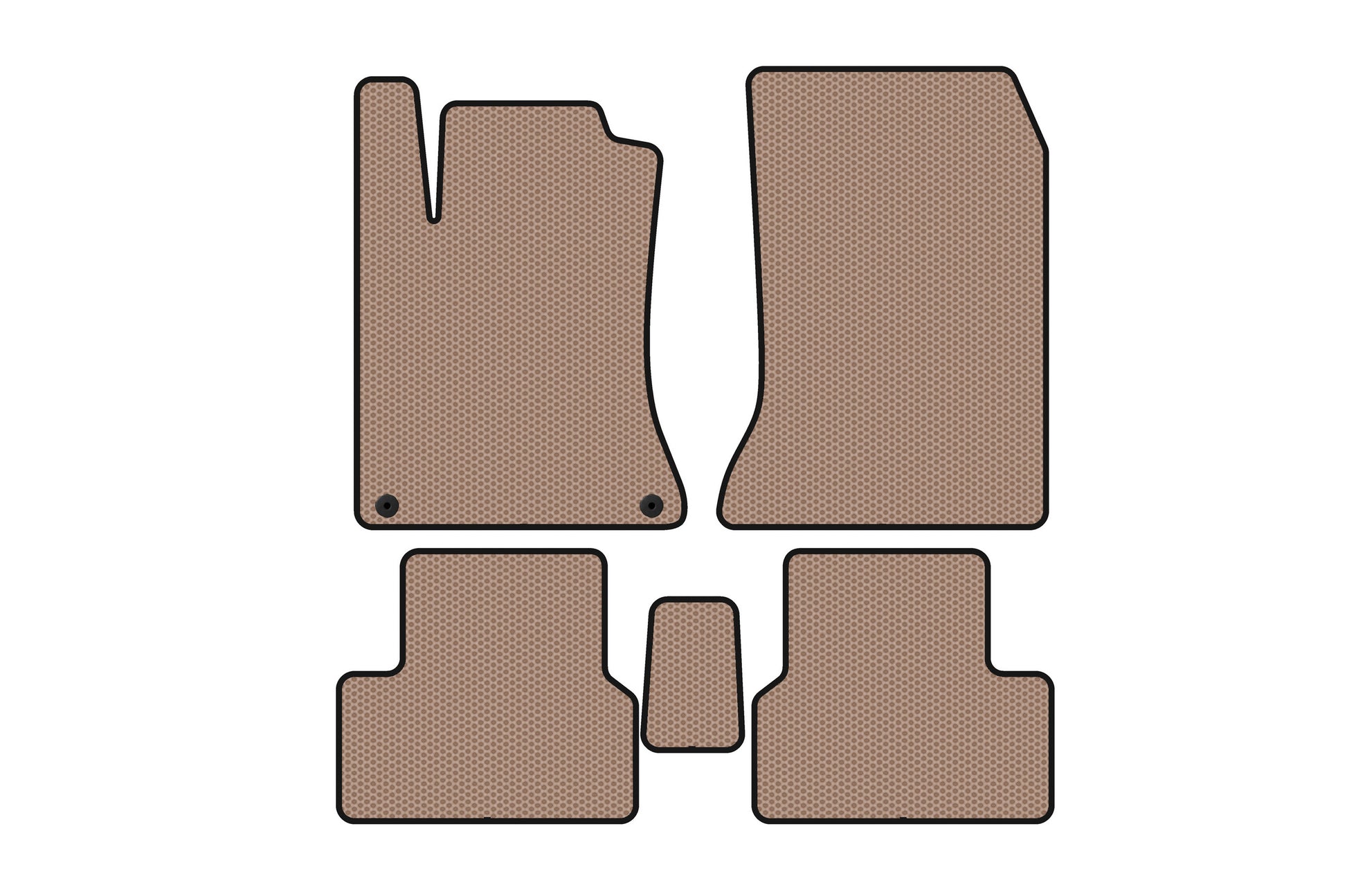 Rubber Floor Mats Carsuit (2011-2014, Beige) for Mercedes B-class W246 2011-2018 - image 1