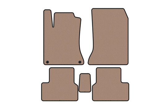 Rubber Floor Mats Carsuit (2011-2014, Beige) for Mercedes B-class W246 2011-2018 - image 1