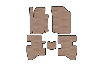 Rubber Floor Mats Carsuit (HB, Beige) for Citroen C-1 2005-2014 - image 1