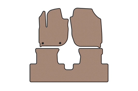 Rubber Floor Mats Carsuit (Electric, Beige) for Honda X-NV/Ciimo X-NV 2019- - image 1