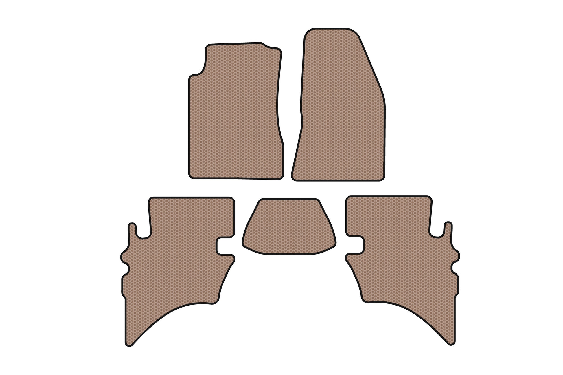 Rubber Floor Mats Carsuit (Beige) for Ford Ranger 2002-2006 - image 1