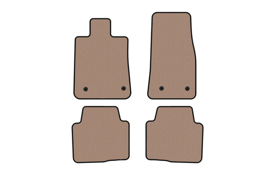 Rubber Floor Mats Carsuit (2013+, Beige) for Cadillac CTS 2013-2019 - image 1