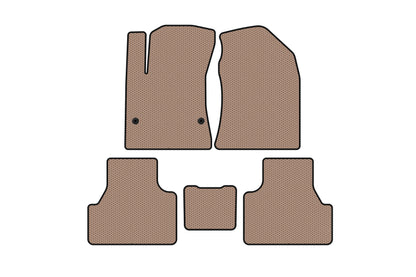 Rubber Floor Mats Carsuit (Electric, Beige) for Hyundai Kona 2017-2023 - image 1