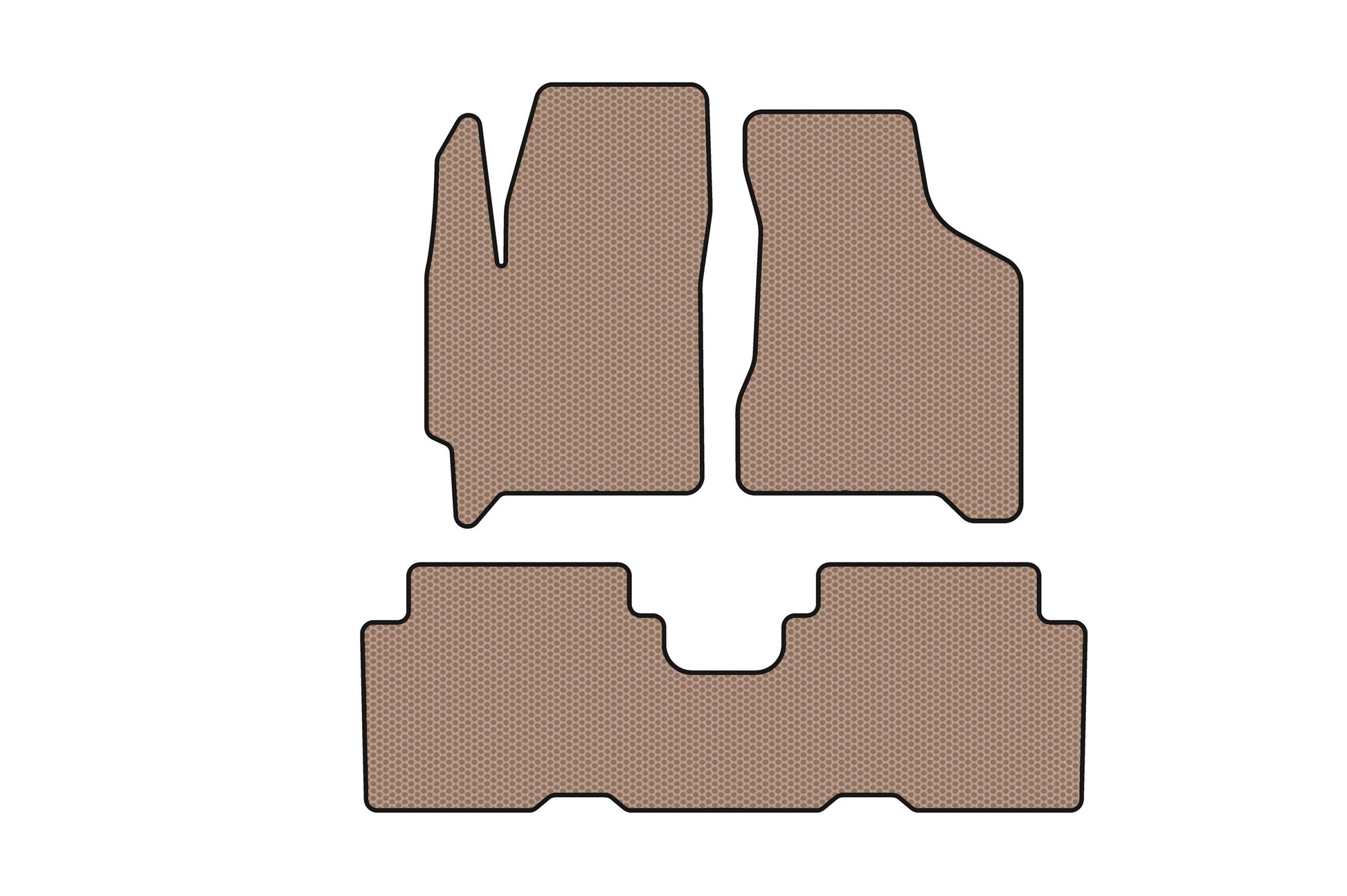 Rubber Floor Mats Carsuit (Beige) for Kia Carens 1999-2012 - image 1