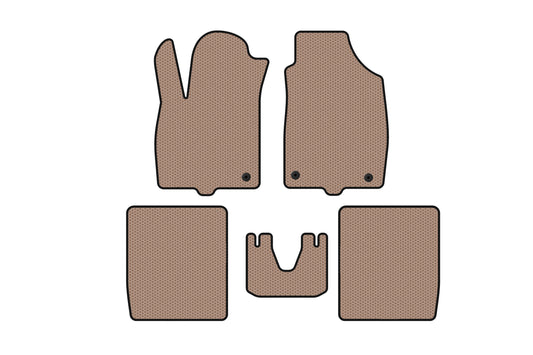 Rubber Floor Mats Carsuit (Beige) for Fiat Panda 2003-2011 - image 1