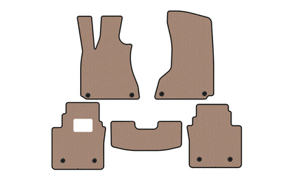 Rubber floor mats Carsuit (SD, beige) for Maserati Quattroporte 2013-2023 - image 1