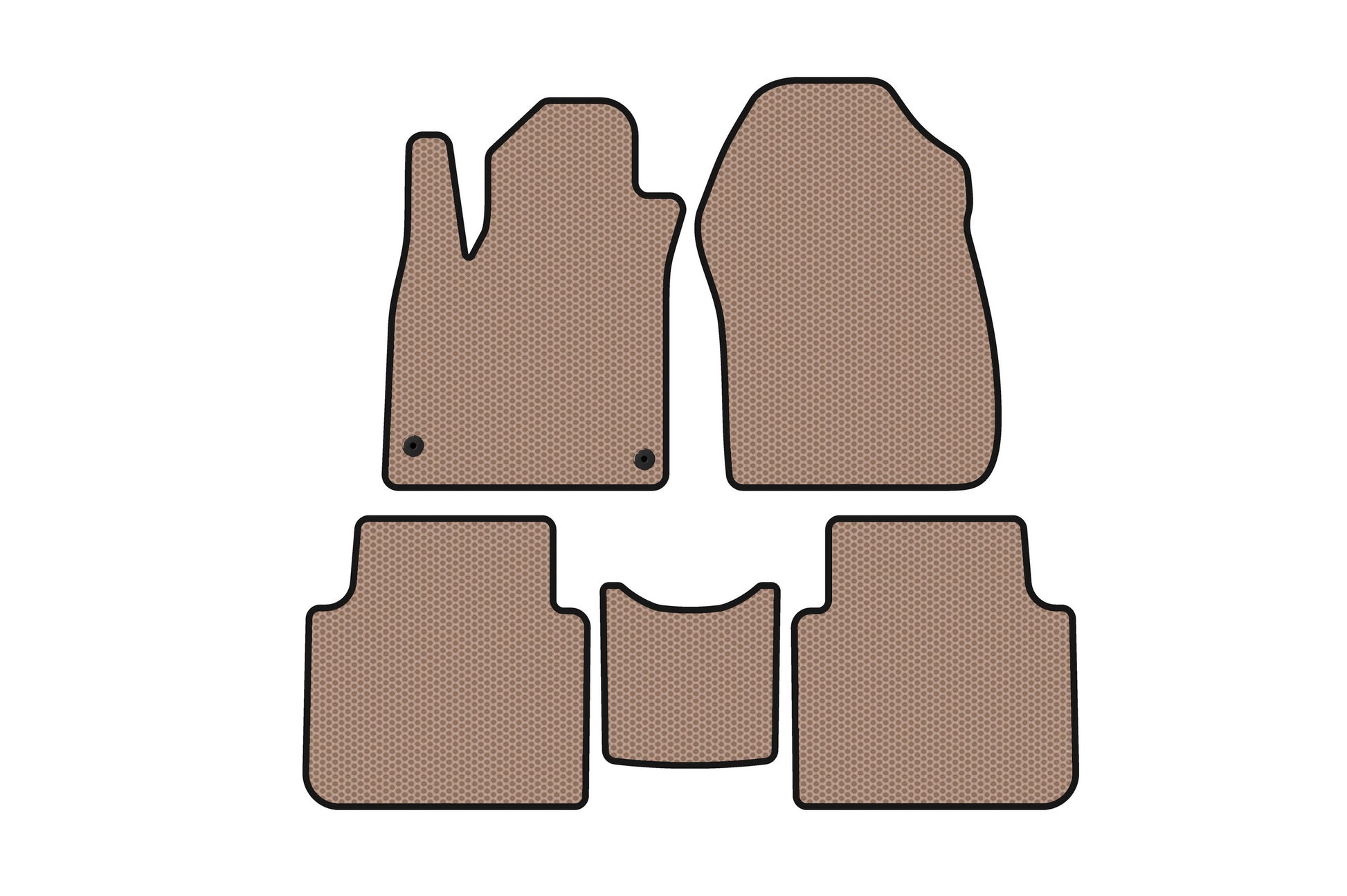 Rubber floor mats Carsuit (7-seater, beige) for Honda CRV 2017-2022 - image 1