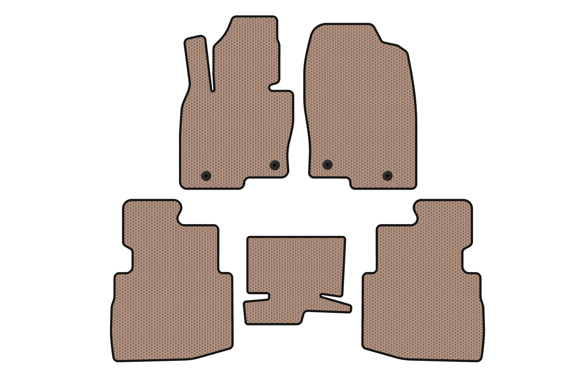 Rubber floor mats Carsuit (2 rows, 7-seater, beige) for Mazda CX-9 2017- - image 1