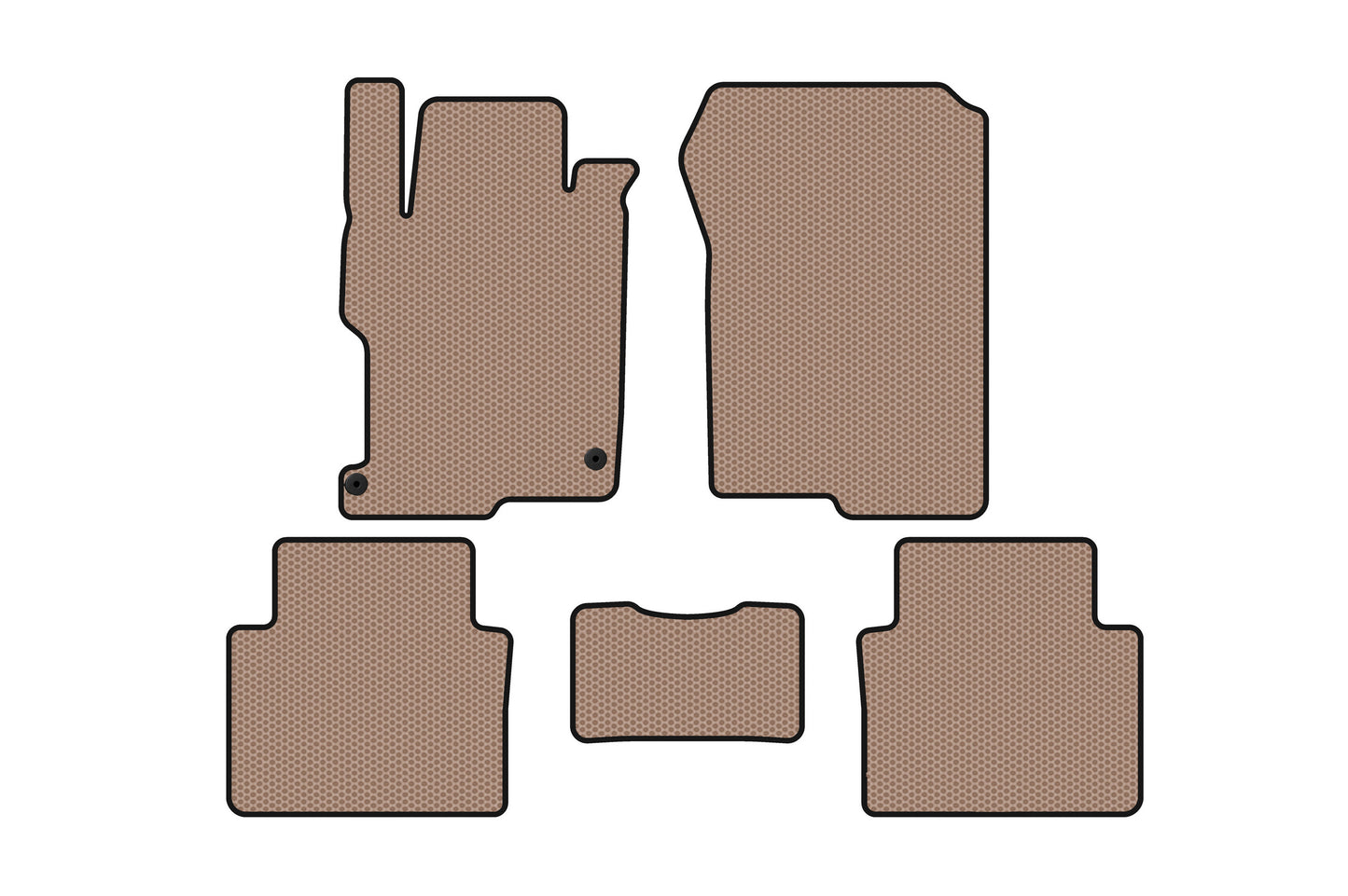 Rubber floor mats Carsuit (SD, beige) for Honda Accord IX 2013-2017 - image 1