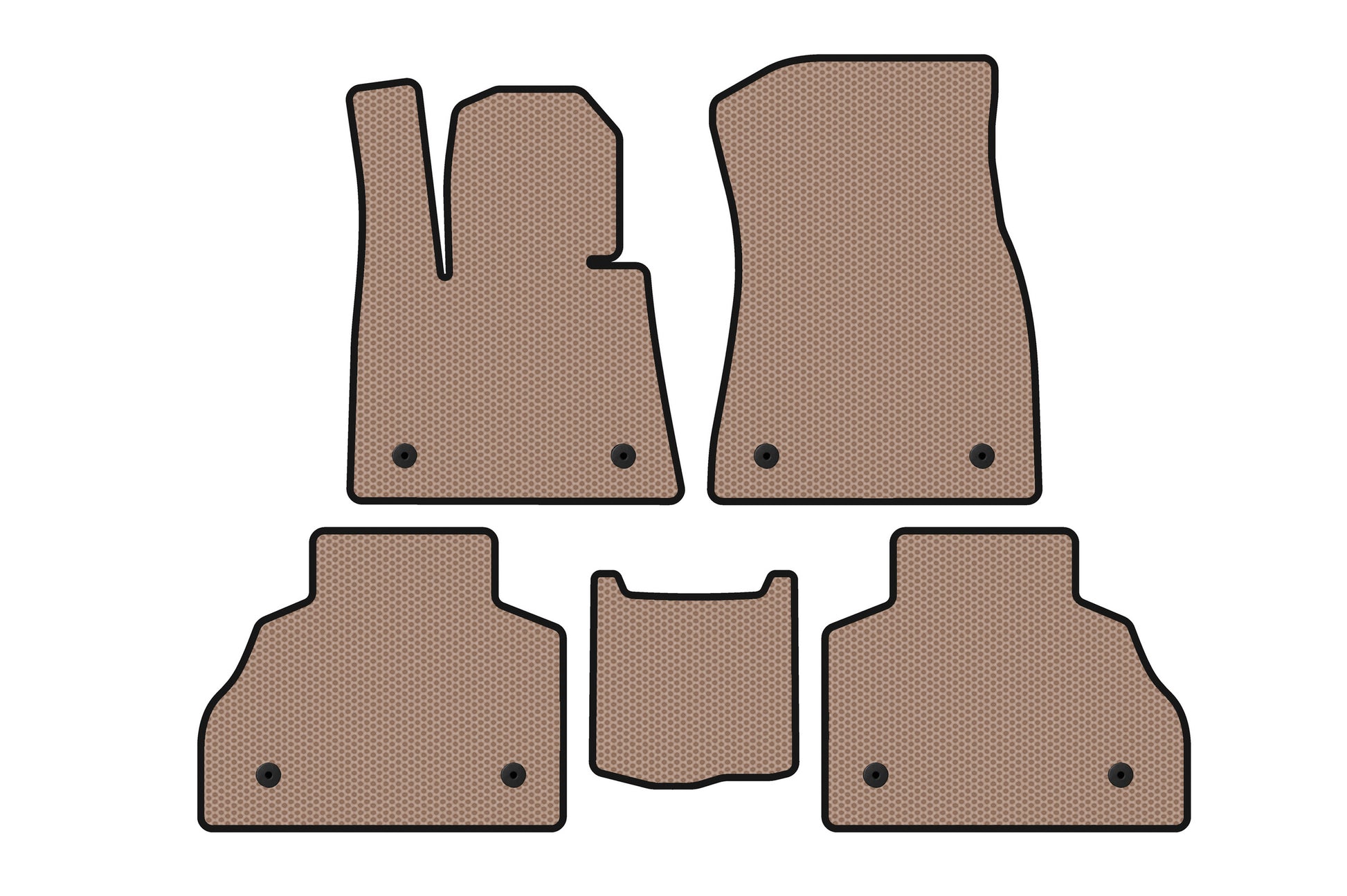 Rubber floor mats Carsuit (2 rows, beige) for BMW X7 G07 2019- - image 1